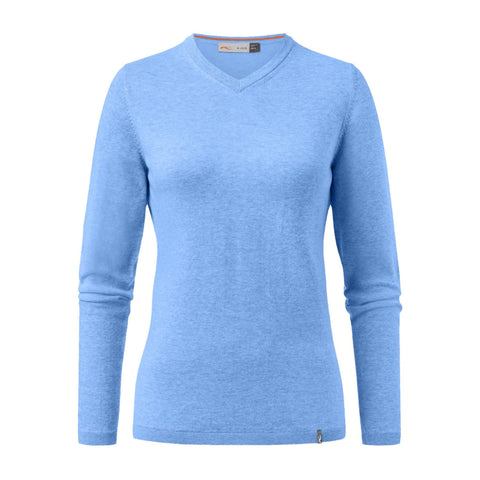 W Kicki V-Neck Pullover Vista Blue Mel