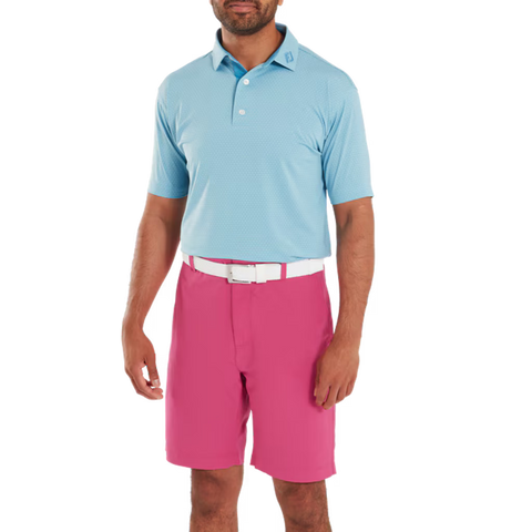 Deco Diamond Print Lisle Polo Herren
