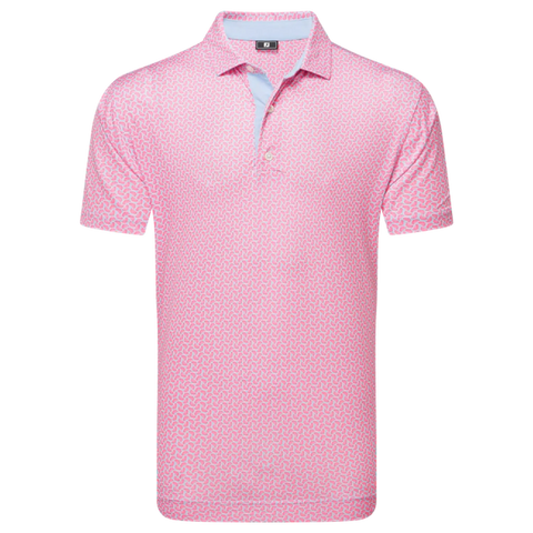 Citrus Print Lisle Polo Herren