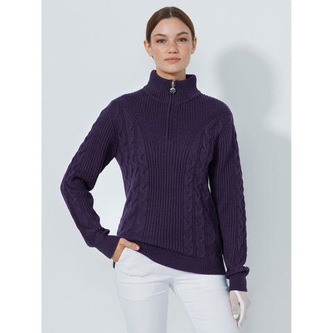 Lined Cable Pullover Damen