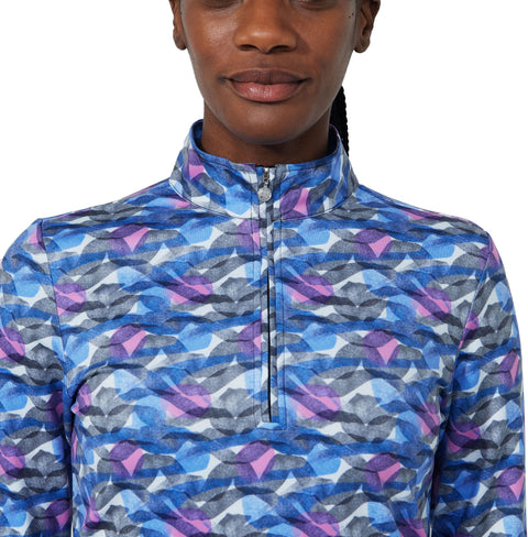 Print Peached Poloshirt Damen