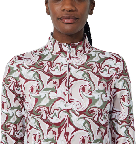 Print Peached Poloshirt Damen