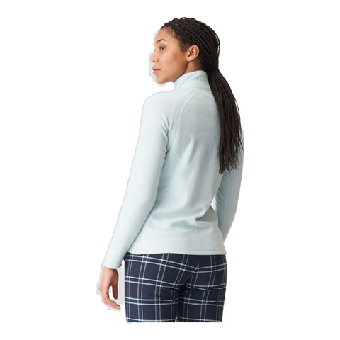 Fleeceshirt Amy Half Zip Pastellblau Damen