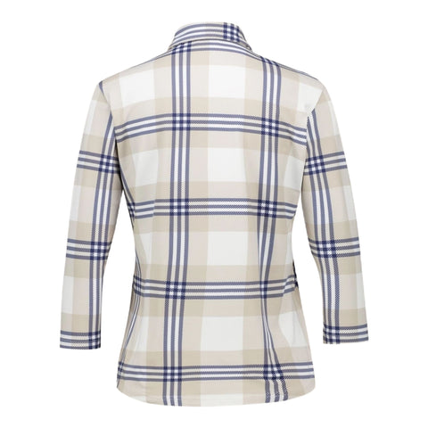 Dreiviertel Arm Poloshirt Damen