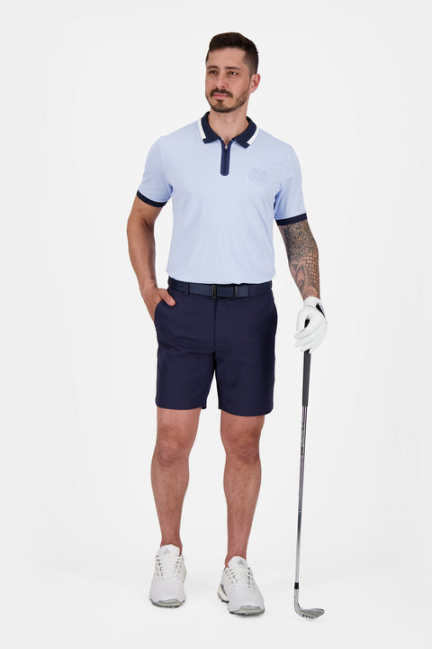 Embossed Logo Piqué Slim Fit Poloshirt Herren
