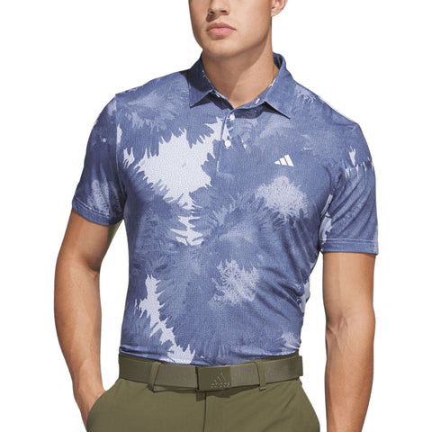 Flower Mesh Poloshirt Herren