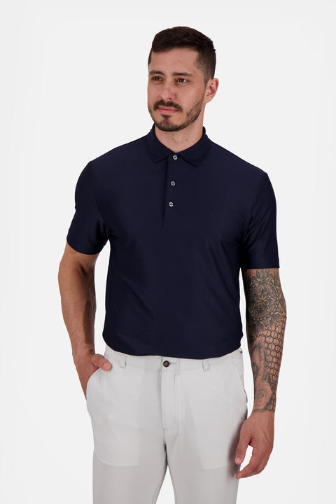 Solid Stripe Poloshirt Herren