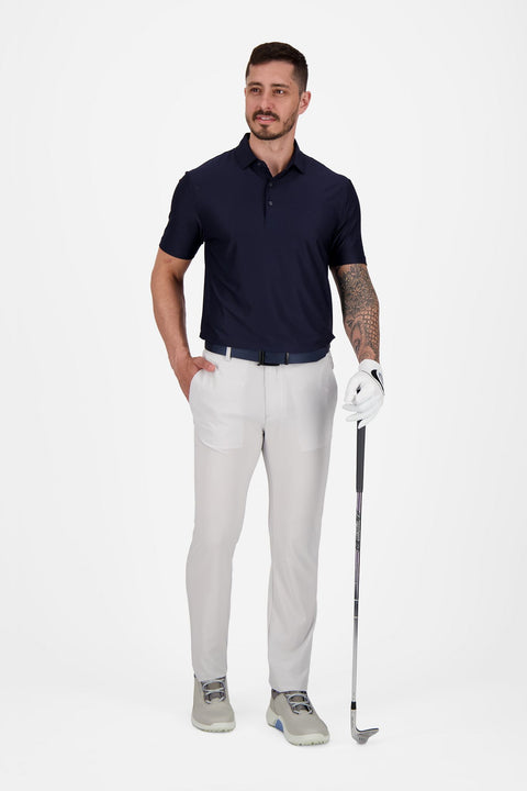 Solid Stripe Poloshirt Herren