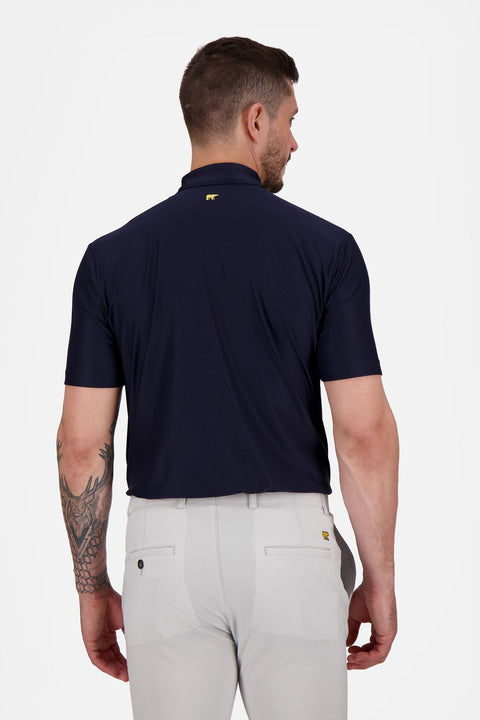 Solid Stripe Poloshirt Herren