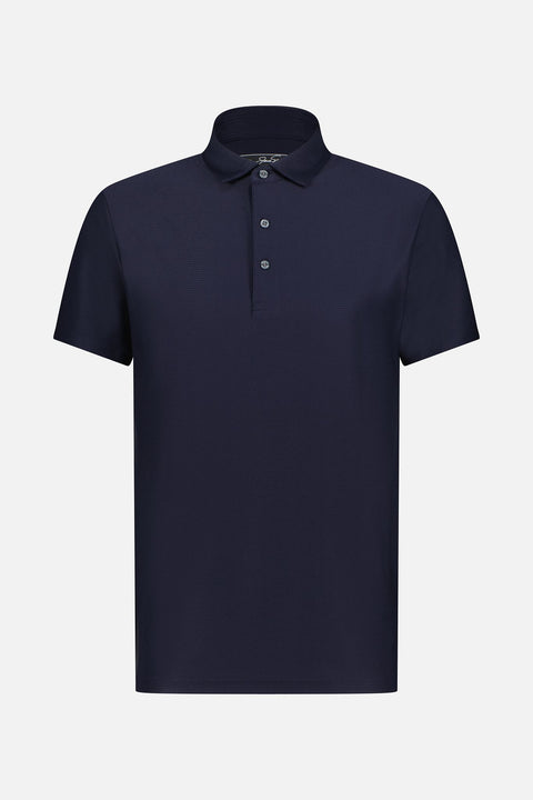 Solid Stripe Poloshirt Herren