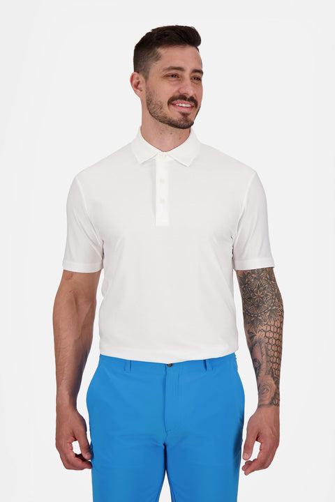 Solid Stripe Poloshirt Herren