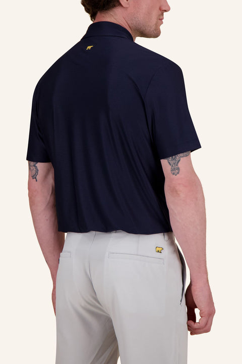 Solid Stripe Poloshirt Herren
