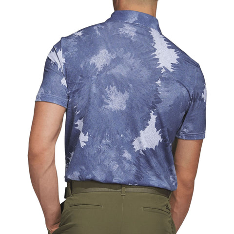 Flower Mesh Poloshirt Herren