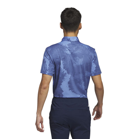 Flower Mesh Poloshirt Herren