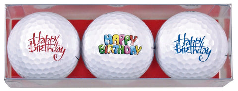 Happy Birthday Schriftzüge Golfbälle