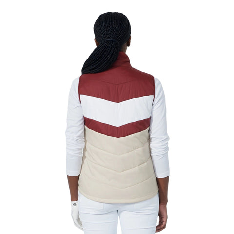 Blockstriped Padded Weste Damen