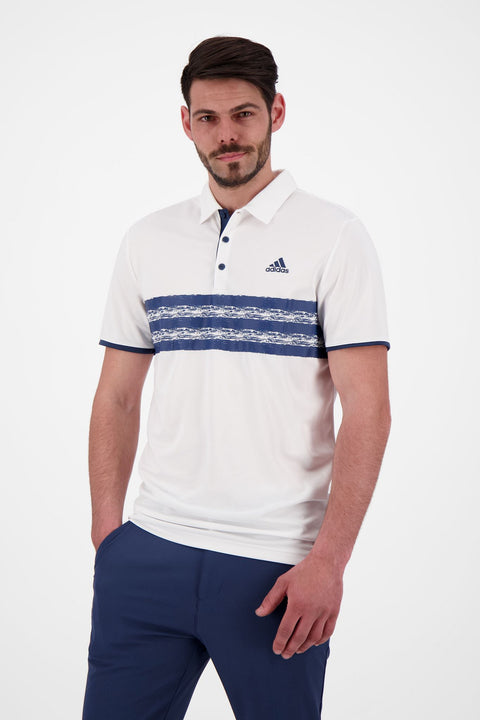 Core Left Chest SS Polo Weiß/Navy Herren