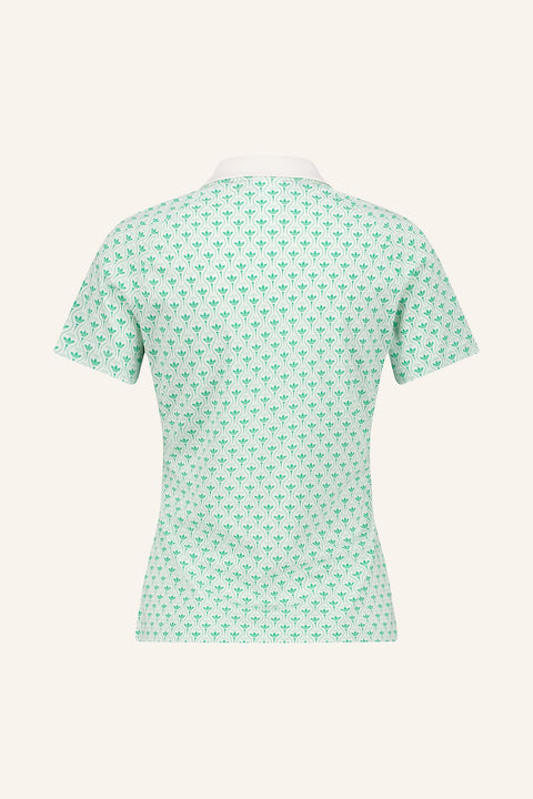 All Over Trefoil Polo Damen