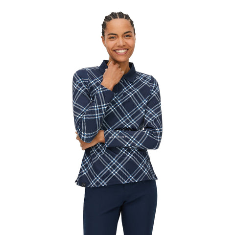 Oversize Check Poloshirt Damen