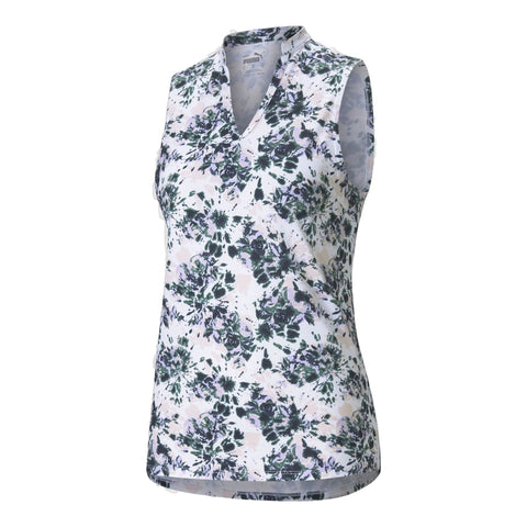 Cloudspun Floral Tie Dye Golf Polo Damen