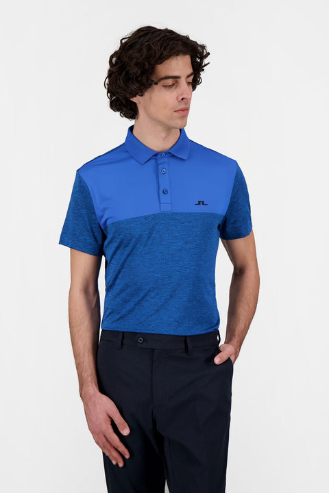 M Jason Slim Fit Golf Polo Black Melange Herren