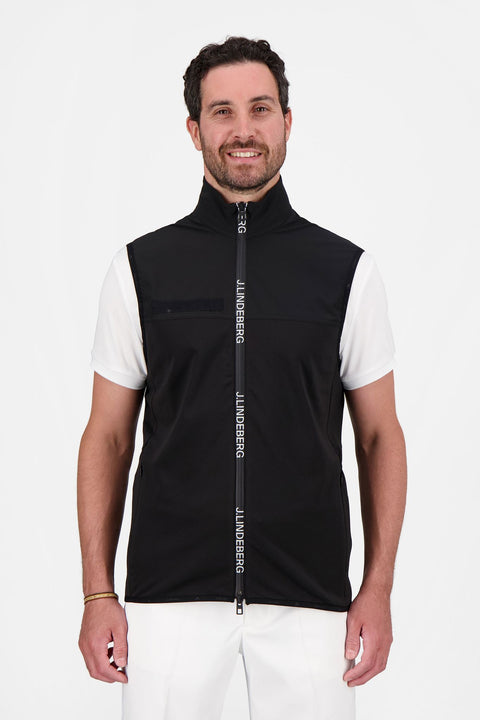 M Lee Golf Vest Mid Layer Black Herren