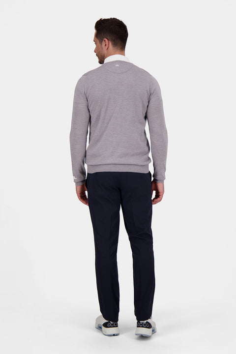 Lymann Knitted Sweater Light Grey Melange Herren