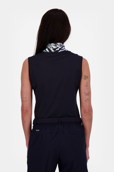 Half Neck Jersey Polo Damen