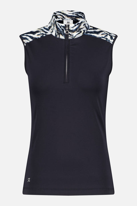 Half Neck Jersey Polo Damen