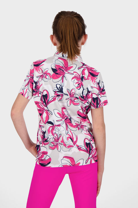 Printed Polo Poloshirt Damen