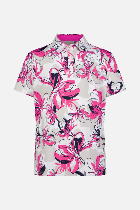 Printed Polo Poloshirt Damen