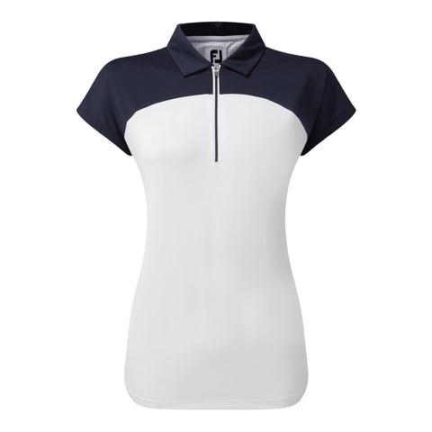 Capsleeve Colour Block Poloshirt Damen