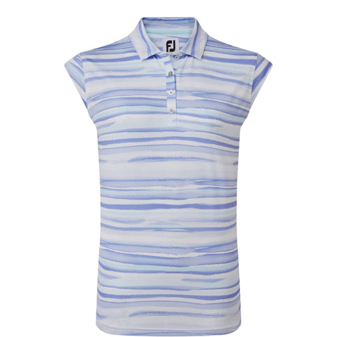 Watercolour Print Lisle Polo Damen