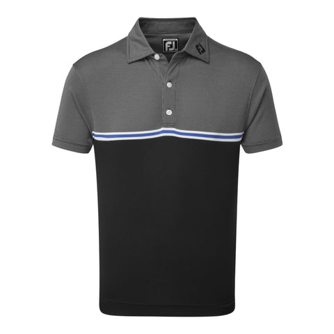 Jacquard Colour Block Polo Herren