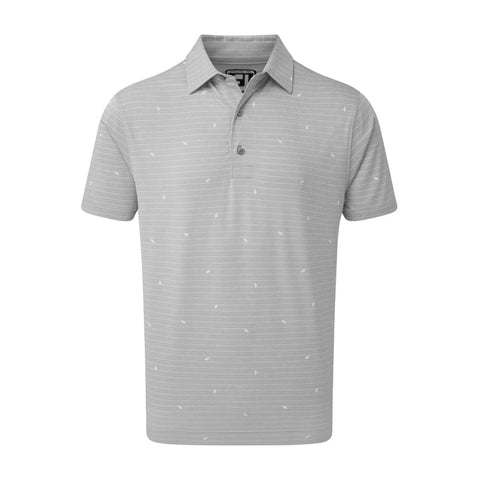 Lisle Stripe Leaf Polo Herren