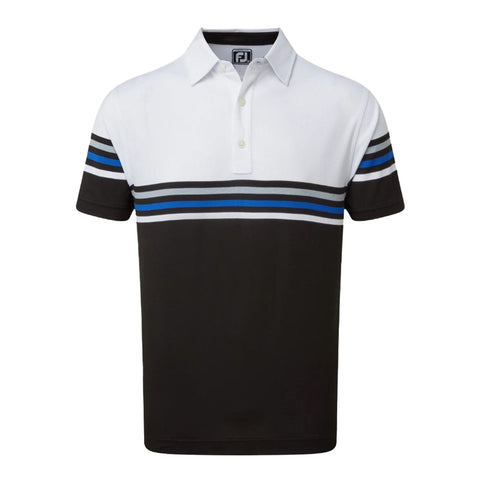 Stretch Pique Colour Block Polo Herren