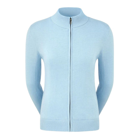 Full Zip Lined Wool Blend Pullover Damen