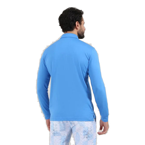 Alzato Langarm Polo Shirt Herren