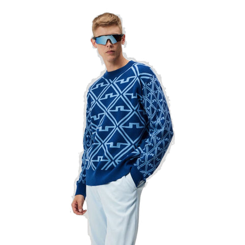 Isaac Jacquard Knitted Sweater Pullover Herren