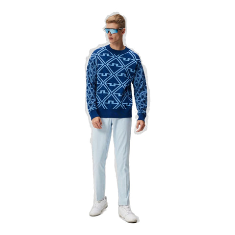 Isaac Jacquard Knitted Sweater Pullover Herren