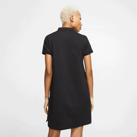W SS Polo-Kleid Black Damen