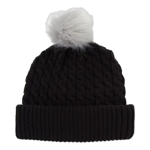 Cable Knit Pom Pom Mütze
