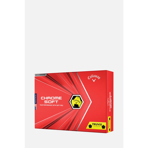 Chrome Soft Truvis (20) [12Balls] Yellow Black
