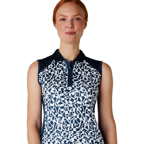 Two Tone Geo Sleeveless Golfkleid Damen