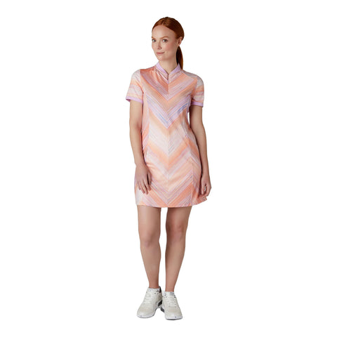Striped Print Golfkleid Damen