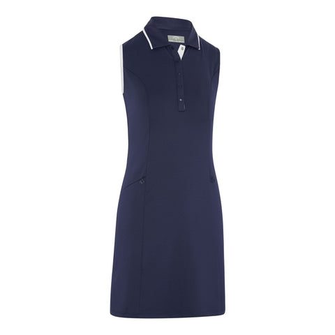 Sleeveless Snap Pla Kleid Damen
