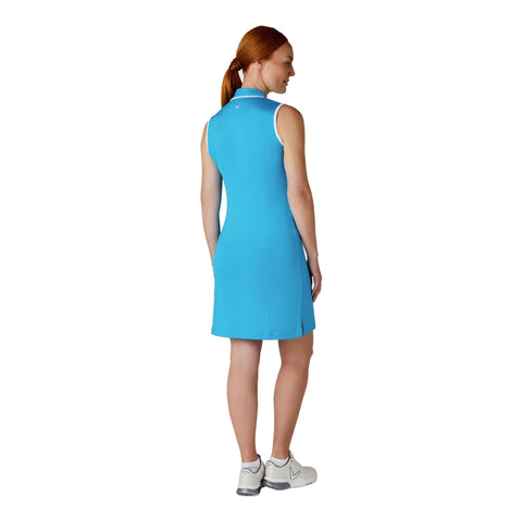 Sleeveless Snap Pla Kleid Damen
