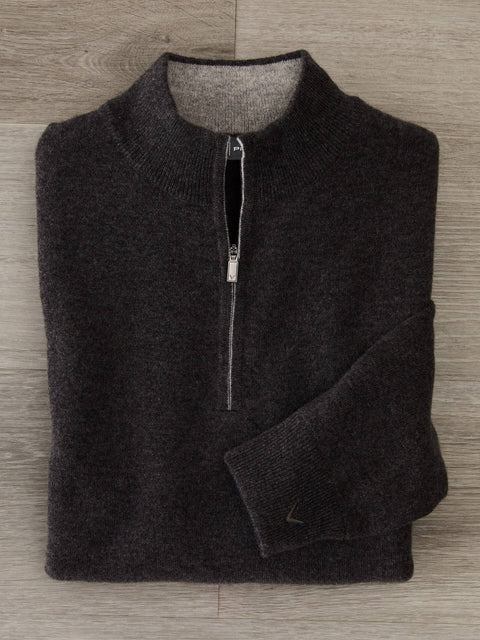Premium Luxe Cashmere 1/4 Zip Pullover Herren