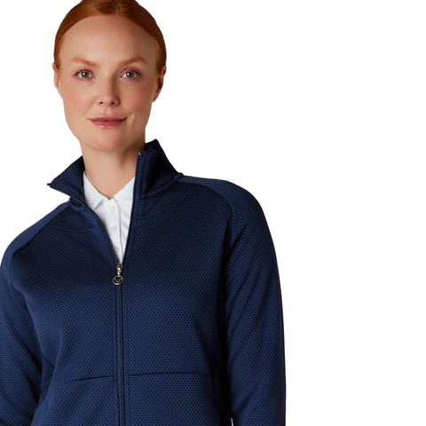 Hexagon Heather Fleece Golf Jacke Damen
