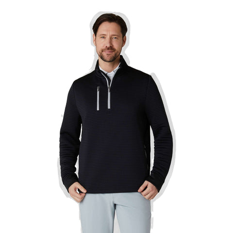 Midweight Textured 1/4 Zip Fleece Herren
